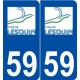 59 Lesquin logo autocollant plaque stickers ville