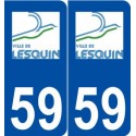 59 Lesquin logo autocollant plaque stickers ville