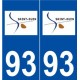 93 Saint-Ouen logo autocollant plaque stickers ville