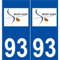 93 Saint-Ouen logo autocollant plaque stickers ville