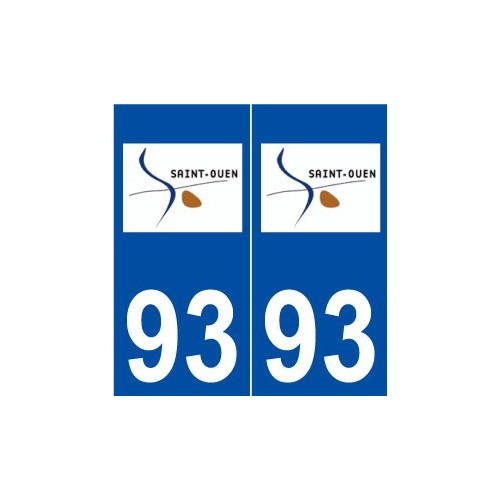 93 Saint-Ouen logo autocollant plaque stickers ville