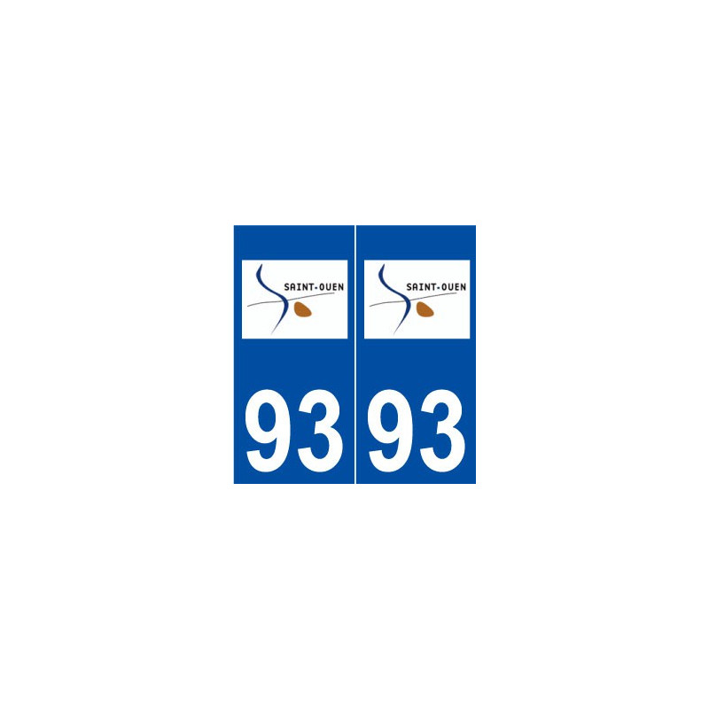93 Saint-Ouen logo autocollant plaque stickers ville