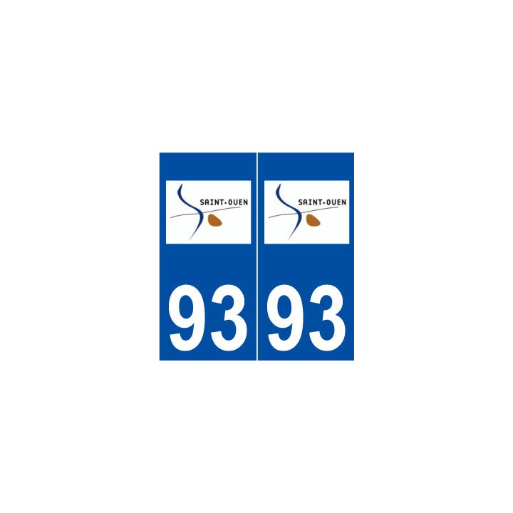 93 Saint-Ouen logo autocollant plaque stickers ville