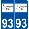 93 Saint-Ouen logo autocollant plaque stickers ville