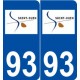 93 Saint-Ouen logo autocollant plaque stickers ville