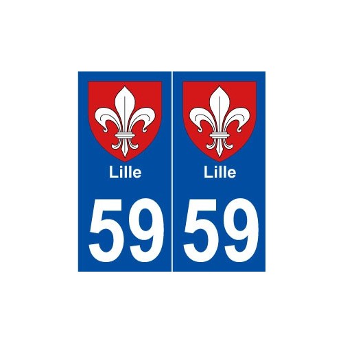 59 Lille blason autocollant plaque stickers ville