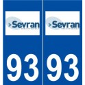 93 Sevran logo autocollant plaque stickers ville