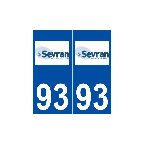 93 Sevran logo autocollant plaque stickers ville
