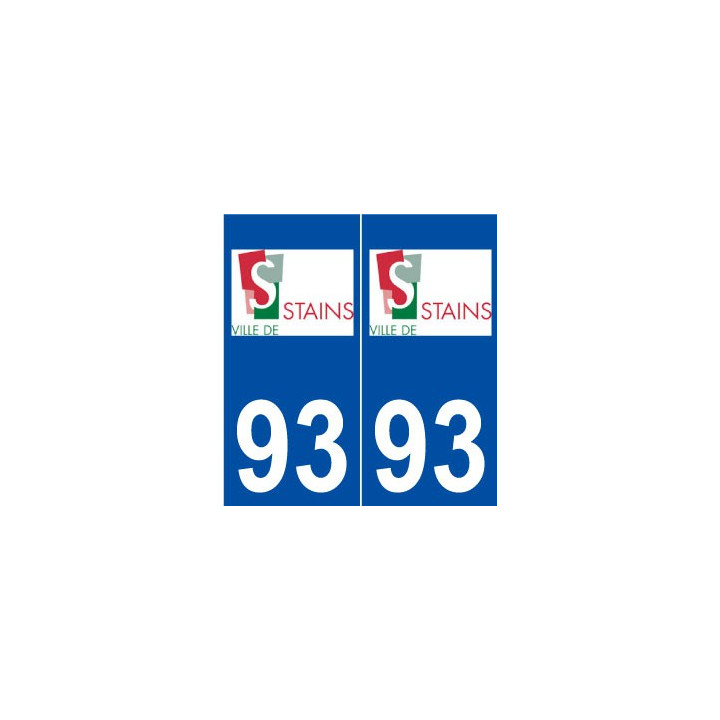 93 Stains logo autocollant plaque stickers ville