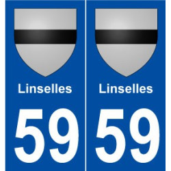 59 Linselles blason autocollant plaque stickers ville