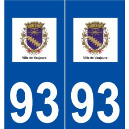 93 Vaujours logo autocollant plaque stickers ville