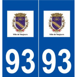 93 Vaujours logo autocollant plaque stickers ville
