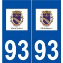 93 Vaujours logo autocollant plaque stickers ville