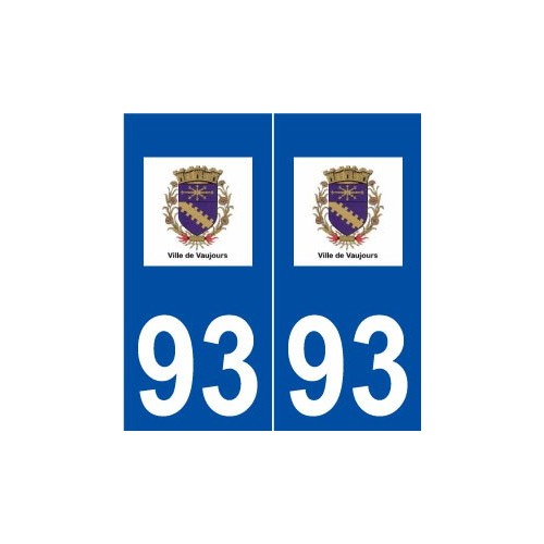 93 Vaujours logo autocollant plaque stickers ville