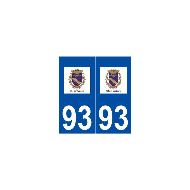 93 Vaujours logo autocollant plaque stickers ville