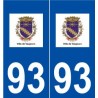 93 Vaujours logo autocollant plaque stickers ville