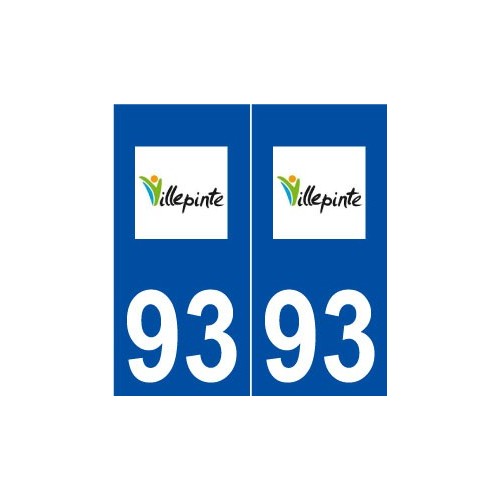 93 Villepinte logo autocollant plaque stickers ville
