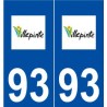 93 Villepinte logo autocollant plaque stickers ville