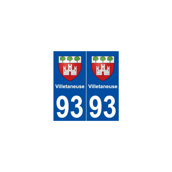 93 Villetaneuse blason autocollant plaque stickers ville