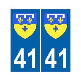 41 Loir et Cher autocollant plaque blason armoiries stickers département
