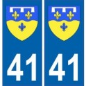 41 Loir et Cher autocollant plaque blason armoiries stickers département