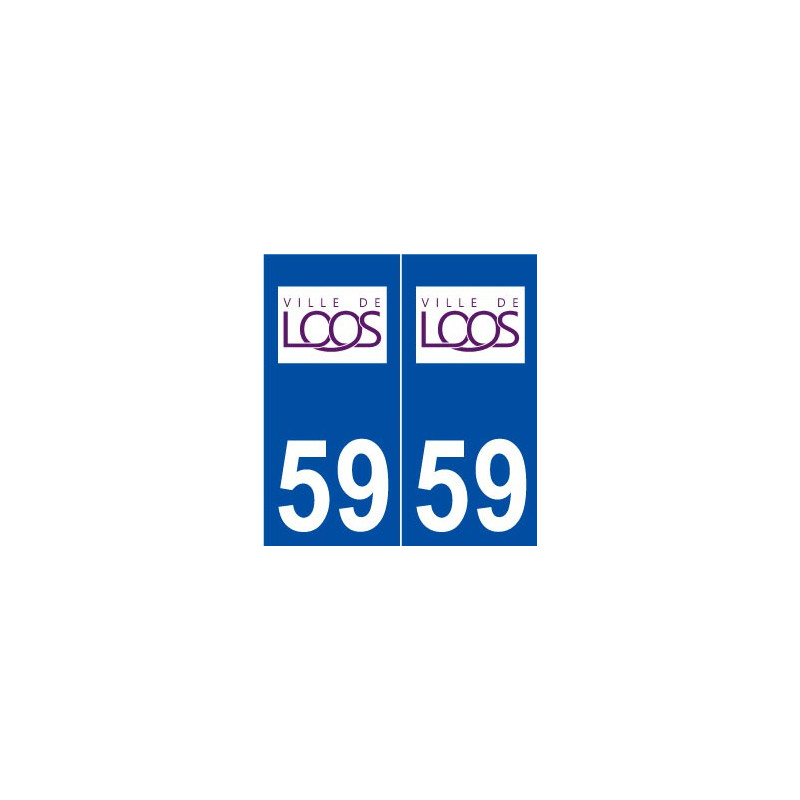 59 Loos logo autocollant plaque stickers ville