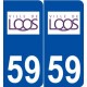 59 Loos logo autocollant plaque stickers ville