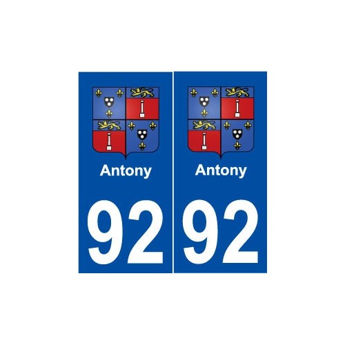 92 Antony blason autocollant plaque stickers ville