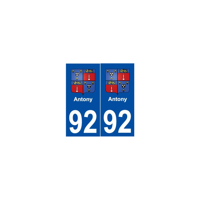 92 Antony blason autocollant plaque stickers ville
