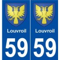 59 Louvroil blason autocollant plaque stickers ville