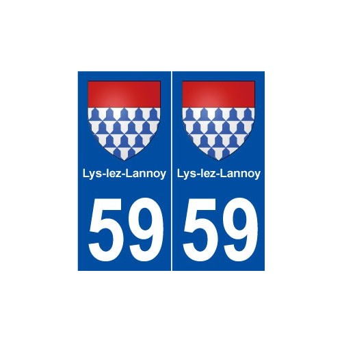 59 Lys-lez-Lannoy blason autocollant plaque stickers ville