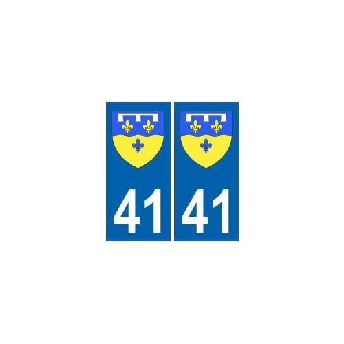 41 Loir et Cher autocollant plaque blason armoiries stickers département