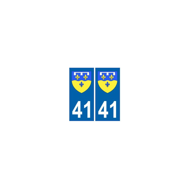 41 Loir et Cher autocollant plaque blason armoiries stickers département