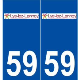 59 Lys-lez-Lannoy logo autocollant plaque stickers ville