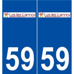 59 Lys-lez-Lannoy logo autocollant plaque stickers ville