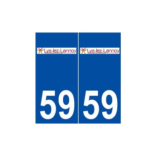 59 Lys-lez-Lannoy logo autocollant plaque stickers ville