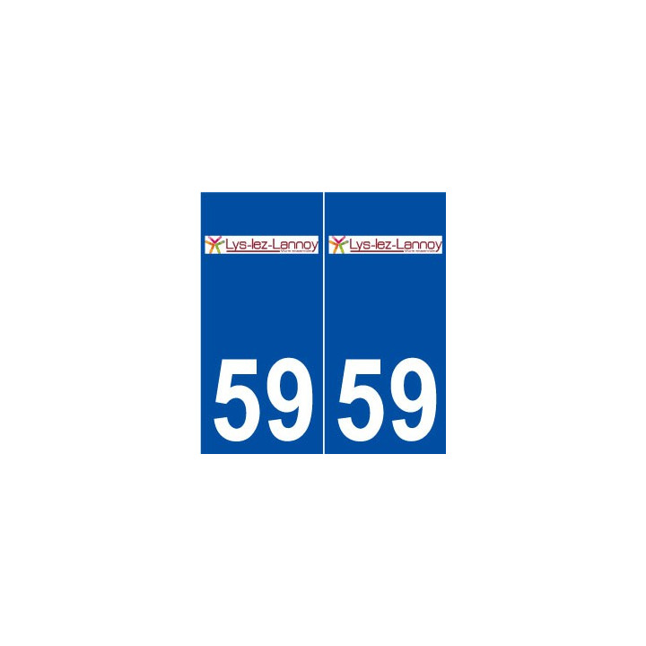 59 Lys-lez-Lannoy logo autocollant plaque stickers ville