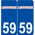59 Lys-lez-Lannoy logo autocollant plaque stickers ville