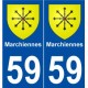 59 Marchiennes blason autocollant plaque stickers ville