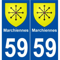 59 Marchiennes blason autocollant plaque stickers ville