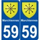 59 Marchiennes blason autocollant plaque stickers ville