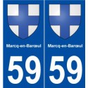 59 Marcq-en-Barœul blason autocollant plaque stickers ville