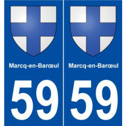59 Marcq-en-Barœul blason autocollant plaque stickers ville