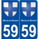 59 Marcq-en-Barœul blason autocollant plaque stickers ville