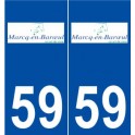 59 Marcq-en-Barœul logo autocollant plaque stickers ville