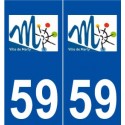 59 Marly logo autocollant plaque stickers ville