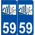 59 Marly logo autocollant plaque stickers ville