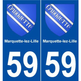 59 Marquette-lez-Lille blason autocollant plaque stickers ville