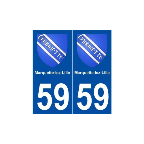 59 Marquette-lez-Lille blason autocollant plaque stickers ville