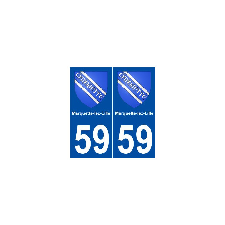 59 Marquette-lez-Lille blason autocollant plaque stickers ville